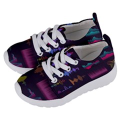 Colorful-sound-wave-set Kids  Lightweight Sports Shoes by Salman4z