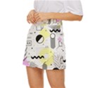 Graphic-design-geometric-background Mini Front Wrap Skirt View2