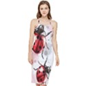 Ladybugs-pattern-texture-watercolor Bodycon Cross Back Summer Dress View1
