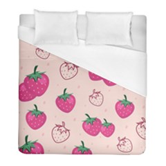 Seamless-strawberry-fruit-pattern-background Duvet Cover (full/ Double Size) by Salman4z