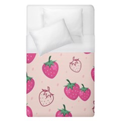 Seamless-strawberry-fruit-pattern-background Duvet Cover (single Size) by Salman4z