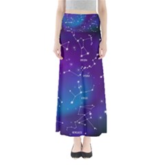 Realistic-night-sky-poster-with-constellations Full Length Maxi Skirt by Salman4z