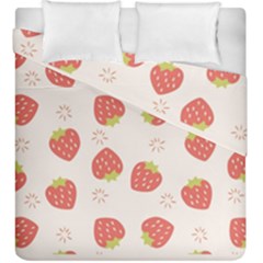 Strawberries-pattern-design Duvet Cover Double Side (king Size) by Salman4z