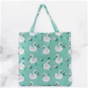 Elegant Swan Seamless Pattern Grocery Tote Bag View1