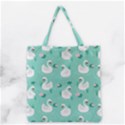 Elegant Swan Seamless Pattern Grocery Tote Bag View2