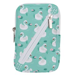 Elegant Swan Seamless Pattern Belt Pouch Bag (large) by pakminggu