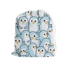 Penguins Pattern Drawstring Pouch (xl) by pakminggu