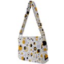 Flat Geometric Shapes Background Full Print Messenger Bag (S) View2