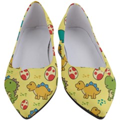 Seamless Pattern With Cute Dinosaurs Character Women s Block Heels  by pakminggu