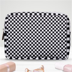 Black And White Checkerboard Background Board Checker Make Up Pouch (medium) by pakminggu