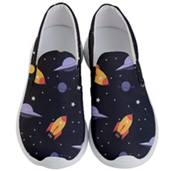Cosmos Rockets Spaceships Ufos Men s Lightweight Slip Ons by pakminggu