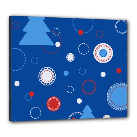 Christmas Pattern Tree Design Canvas 24  X 20  (stretched) by pakminggu
