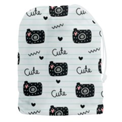 Cute Cameras Doodles Hand Drawn Drawstring Pouch (3xl) by pakminggu