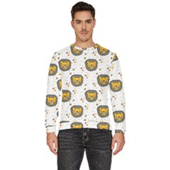 Lion Heads Pattern Design Doodle Men s Fleece Sweatshirt by pakminggu