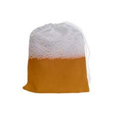 Beer Foam Bubbles Alcohol Glass Drawstring Pouch (large) by pakminggu