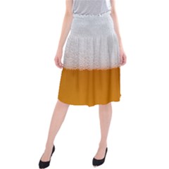 Beer Foam Bubbles Alcohol Glass Midi Beach Skirt by pakminggu