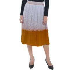 Beer Foam Bubbles Alcohol Glass Classic Velour Midi Skirt  by pakminggu