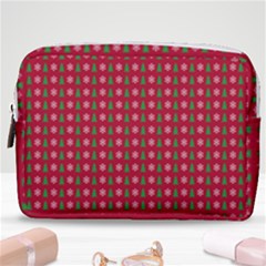 Snowflake Christmas Tree Pattern Make Up Pouch (medium) by pakminggu