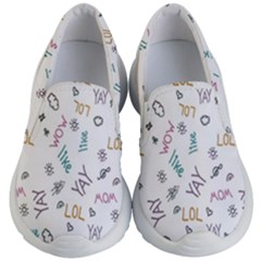 Doodle Pattern Kids Lightweight Slip Ons by pakminggu