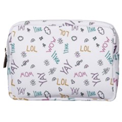 Doodle Pattern Make Up Pouch (medium) by pakminggu