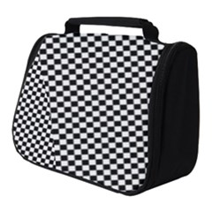 Background Black Board Checker Checkerboard Full Print Travel Pouch (small) by pakminggu