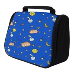 Cat Animals Sleep Stars Seamless Background Full Print Travel Pouch (small) by pakminggu