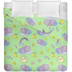 Elephant Sleeping Elephants Background Duvet Cover Double Side (king Size) by pakminggu