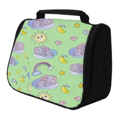 Elephant Sleeping Elephants Background Full Print Travel Pouch (small) by pakminggu