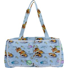 Pattern Giraffe Animal Seamless Scrapbooking Blue Multi Function Bag by pakminggu