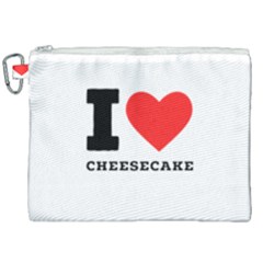 I Love Cheesecake Canvas Cosmetic Bag (xxl) by ilovewhateva