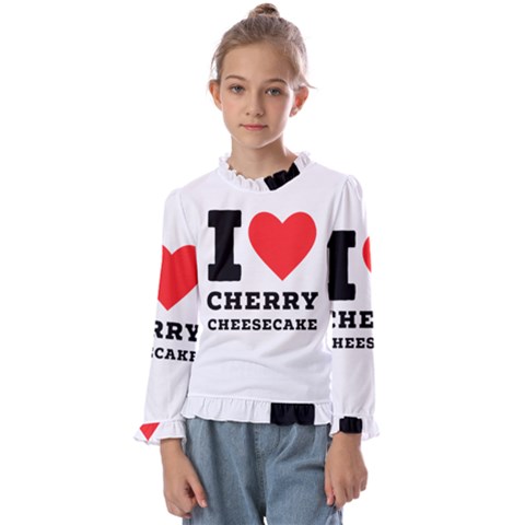 I Love Cherry Cheesecake Kids  Frill Detail Tee by ilovewhateva