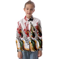 Electric Guitar Kids  Long Sleeve Shirt by pakminggu