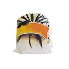 Hawaii Beach Summer Drawstring Pouch (large) by pakminggu