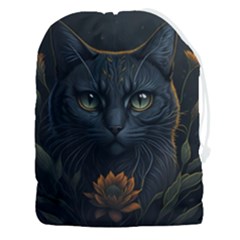 Art Cat Drawing Mammal Animal Feline Drawstring Pouch (3xl) by pakminggu