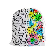 Brain Left Logic Language Science Drawstring Pouch (xl) by pakminggu