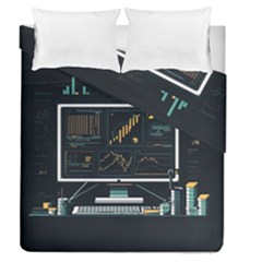Remote Work Work From Home Online Work Duvet Cover Double Side (queen Size) by pakminggu