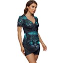 Angry Cat Fantasy Low Cut Cap Sleeve Mini Dress View3