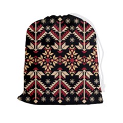 Vector Illustration Of Ukrainian Folk Seamless Pattern Ethnic Ornament Border Element Traditional Drawstring Pouch (2xl) by pakminggu