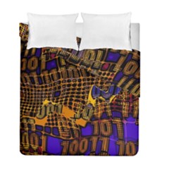 Binary Code Transformation Duvet Cover Double Side (full/ Double Size) by pakminggu