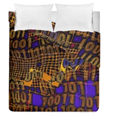 Binary Code Transformation Duvet Cover Double Side (queen Size) by pakminggu