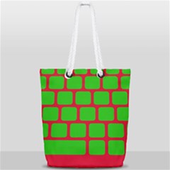 Keyboard Keys Computer Input Pc Full Print Rope Handle Tote (small) by danenraven