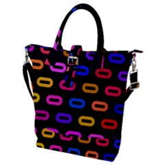 Pattern Background Structure Black Buckle Top Tote Bag by danenraven