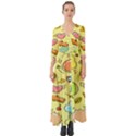 Cute Sketch Child Graphic Funny Button Up Boho Maxi Dress View1