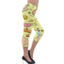 Cute Sketch Child Graphic Funny Lightweight Velour Capri Leggings  View4
