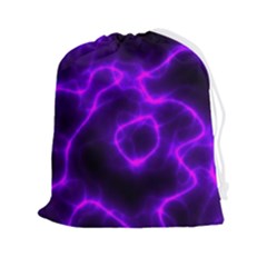 Purple Pattern Background Structure Drawstring Pouch (2xl) by danenraven