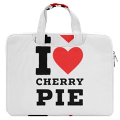 I Love Cherry Pie Macbook Pro 13  Double Pocket Laptop Bag by ilovewhateva