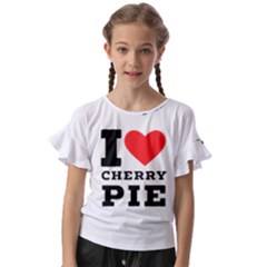I Love Cherry Pie Kids  Cut Out Flutter Sleeves by ilovewhateva