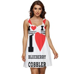 I Love Blueberry Cobbler Ruffle Strap Babydoll Chiffon Dress by ilovewhateva