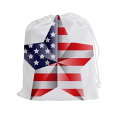 United States Of America Flag Of The United States Independence Day Drawstring Pouch (2xl) by danenraven