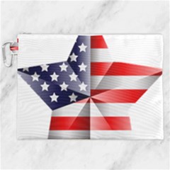 United States Of America Flag Of The United States Independence Day Canvas Cosmetic Bag (xxl) by danenraven